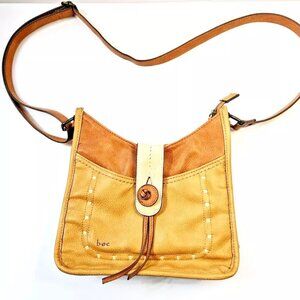 b.o.c. Two-Tone Tan Leather Crossbody Bag